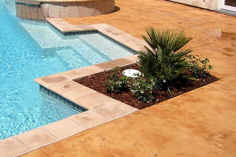 Concrete staining on your pool deck in Austin, Texas